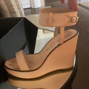 Elizabeth and James Leather Wedges